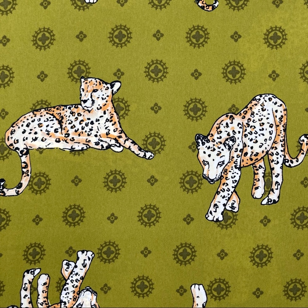 Room Service Olive Green Leopard Print Lounge Pajama Pants will also fit a med - Picture 4 of 7